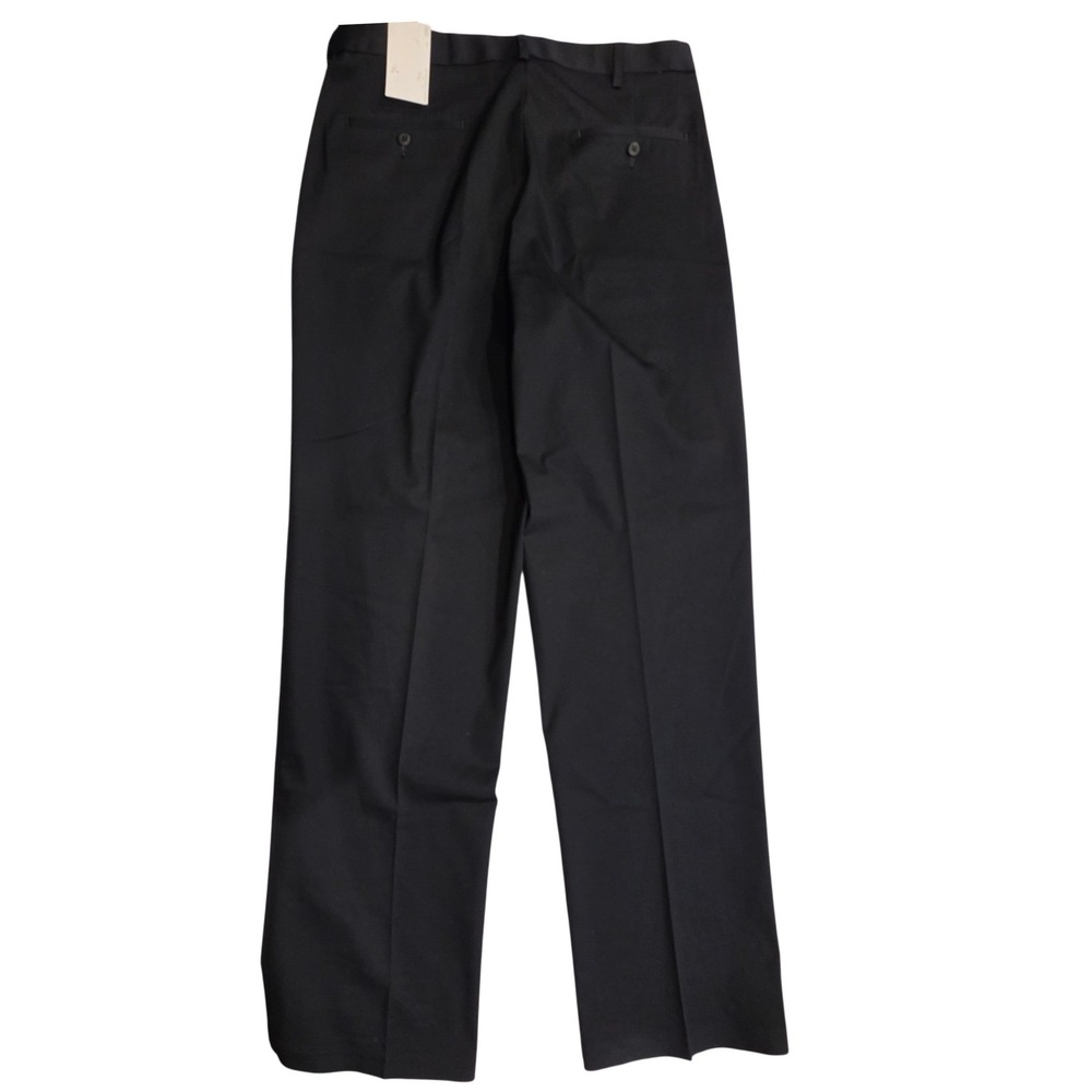 Haggar Mens Wrinkle Free Performance Khaki Pants Black Classic Fit HC01015 36x34 - Picture 7 of 10